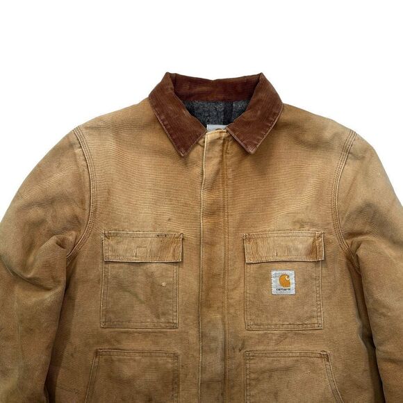 Carhartt Coat Mens Size 42 Vintage C04 Duck Blanket Lined Insulated Chore Jacket - Picture 3 of 11
